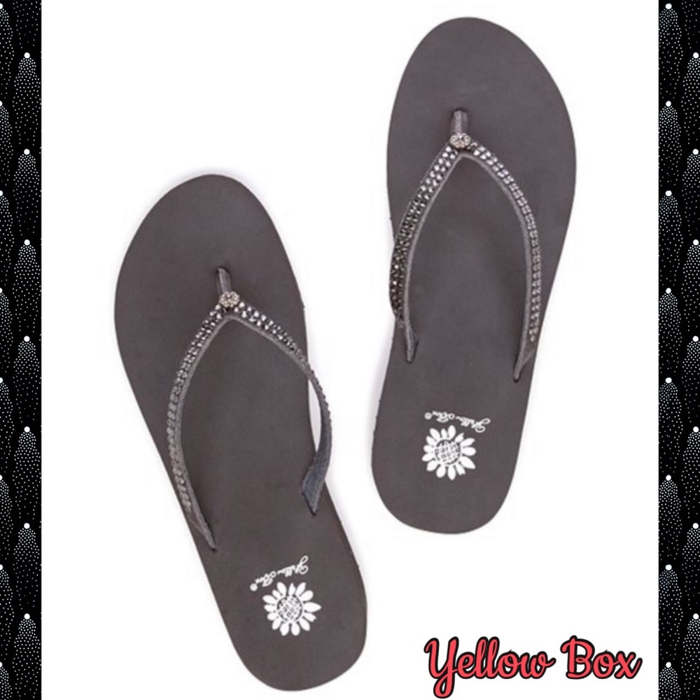 NWT- Dark Grey embellished leather sandals